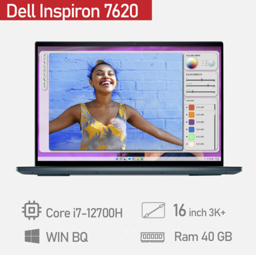 Dell Inspiron 7620 Plus (Core i7-12700H, Ram 40GB, SSD 1TB, 16'' 3K)