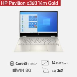 [Mới 100%]HP Pavilion x360 14m Gold (2021) i5-1135G7, RAM 8G, SSD 256G, VGA Intel Iris Xe G7, Màn 14 inch Full HD IPS, Touch