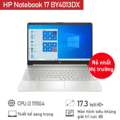 [Mới 100%] Laptop HP Notebook 17 BY4013DX i3 1115G4 / Ram 8GB/ SSD 256GB / 17.3 inch HD+