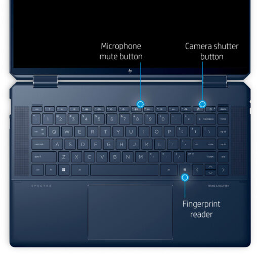 [Mới 100%] HP Spectre x360 16-f1013dx (2022) - (Core™ i7-12700H, Ram 16G, SSD 512G, Màn 3K+ Touch xoay gập 360) - Hình ảnh 4