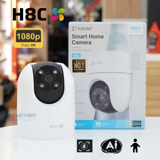 Camera Ezviz H8C - PTZ , đàm thoại, cảnh bảo đèn chớp, còi hú