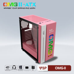 Case VSP LED Gaming OMG-II ATX - Hồng