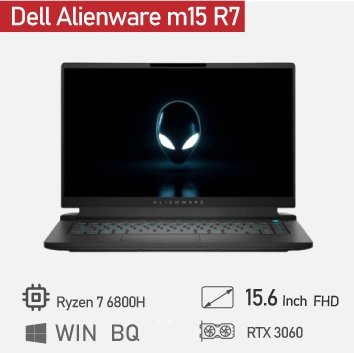 Thế Giới Số 365 | Laptop Dell Alienware m15 R7 Ryzen 7 6800H 16GB 512GB 15.6" FHD 165Hz NVIDIA RTX 3050Ti/3060