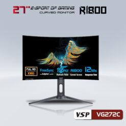 Màn Hình Gaming VSP VG272C (27", FHD, VA, 165Hz, 12ms, 300nits, HDMI+DP, Cong)
