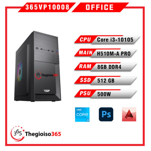 PC 365VP10008 Core i3-10105/8GB/512GB SSD/Windows 10 Pro 64-bit
