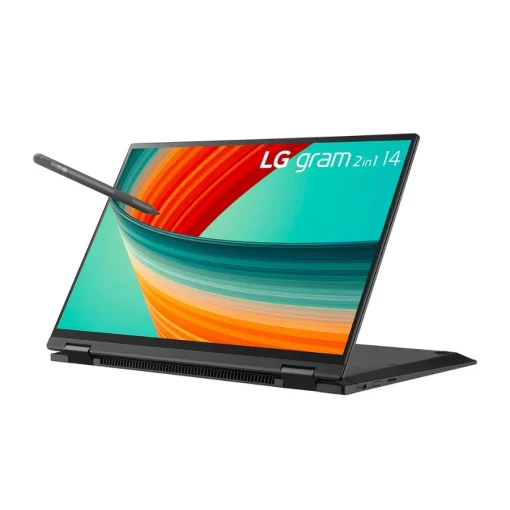 LG Gram 2023 2in1 14T90R-G.AH55A5 (Core i5-1340P | 16GB | 512GB | Intel Iris Xe | 14-inch WUXGA | Cảm ứng | Win 11 | Đen) - Hình ảnh 3