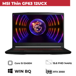 [Mới  100%] MSI Thin GF63 12UCX (Core i5-12450H, 8GB, 1TB, RTX 2050 4GB, 15.6" FHD 144Hz)