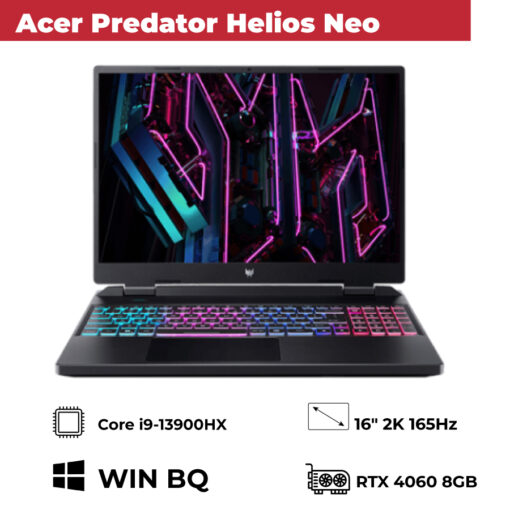 [Mới 100%] Acer Predator Helios Neo 2023 PHN16-71 (Core i9-13900HX, 16GB, 1TB, RTX 4060 8GB, 16" 2K 165Hz)