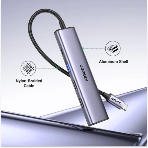 Hub Chuyển Đổi Ugreen USB-C 5in1 CM478 15495 - Ảnh 2